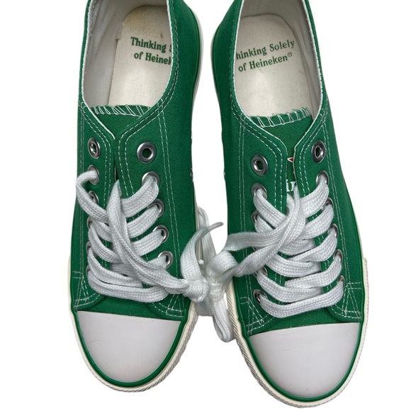 Heineken Green Canvas Low Top Sneaker Size 7.5 - Picture 6 of 10